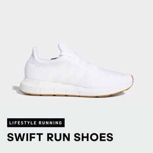 Adidas Men's Swift Run Athletic Shoes - White